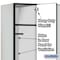 Salsbury Industries 1 Tier Designer Locker, 54"Wx76"Hx21"D, 3 Door, Gray 18-21361GRY - alternate 7